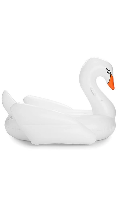 Funboy Inflatable Swan Pool Float In White
