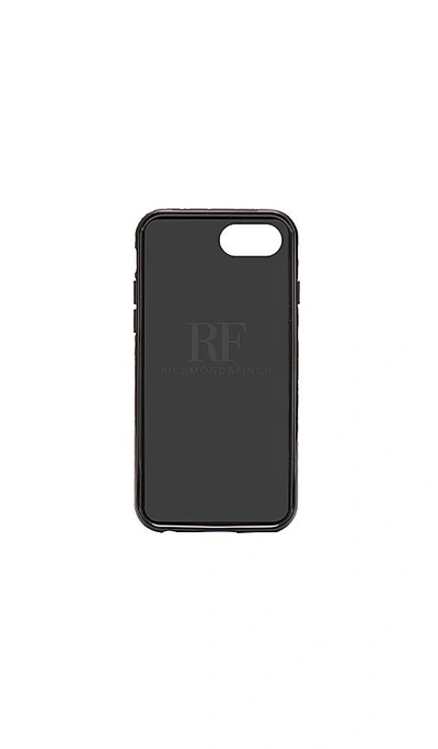 Shop Richmond & Finch Black Floral Iphone 6/7/8 Case In Black. In Gold Details