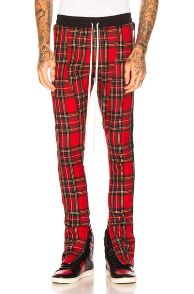 Shop Fear Of God Tartan Wool Plaid Trousers In Red,checkered & Plaid
