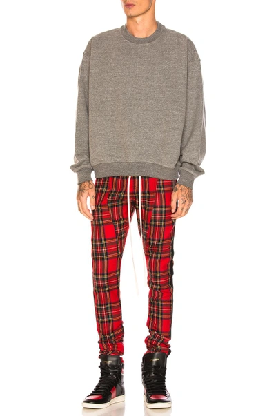 Shop Fear Of God Tartan Wool Plaid Trousers In Red,checkered & Plaid