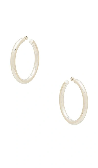 Shop The M Jewelers Ny The Thick Hoop Earrings In Silver