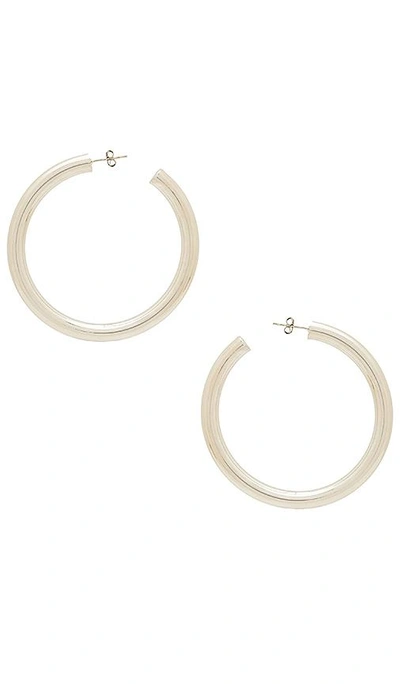 Shop The M Jewelers Ny The Thick Hoop Earrings In Silver