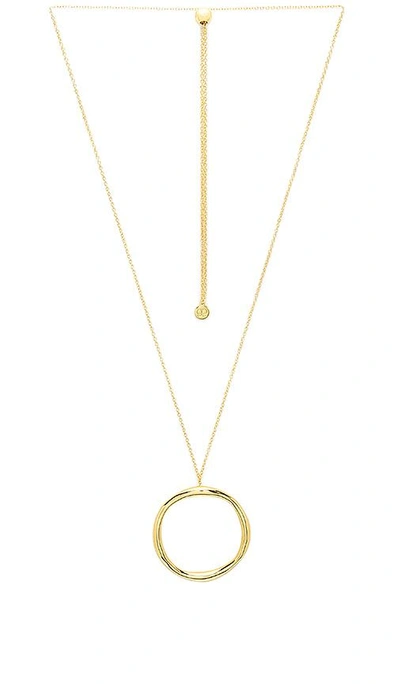 Shop Gorjana Quinn Long Adjustable Necklace In Metallic Gold