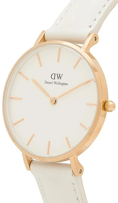 Shop Daniel Wellington Petite Bondi 32mm Watch In White. In White & Rose Gold