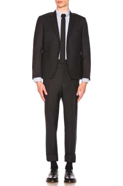 Shop Thom Browne Classic Wool Suit In Charcoal
