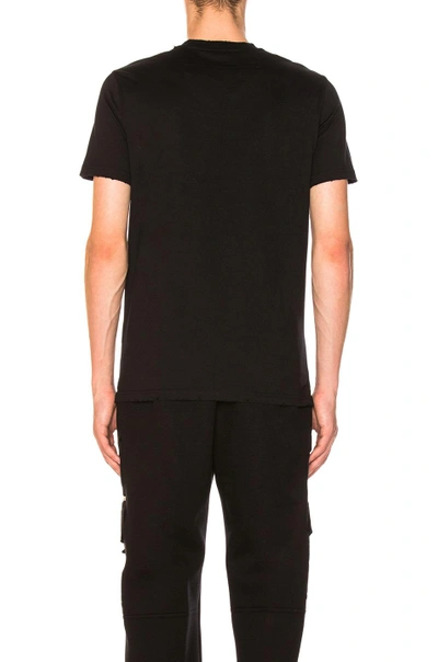 Shop Givenchy Distressed Logo T-shirt In Black