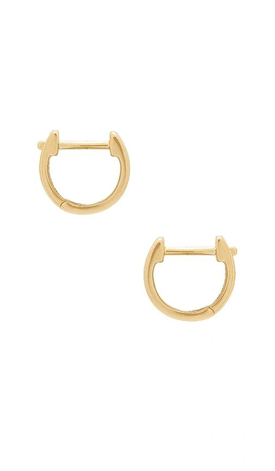 Shop Ef Collection Mini Huggie Earring In Gold