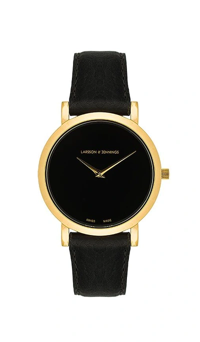 Shop Larsson & Jennings 5th Anniversary Lugano Jette 33mm Watch In Black