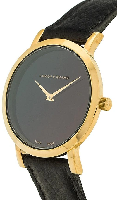 Shop Larsson & Jennings 5th Anniversary Lugano Jette 33mm Watch In Black