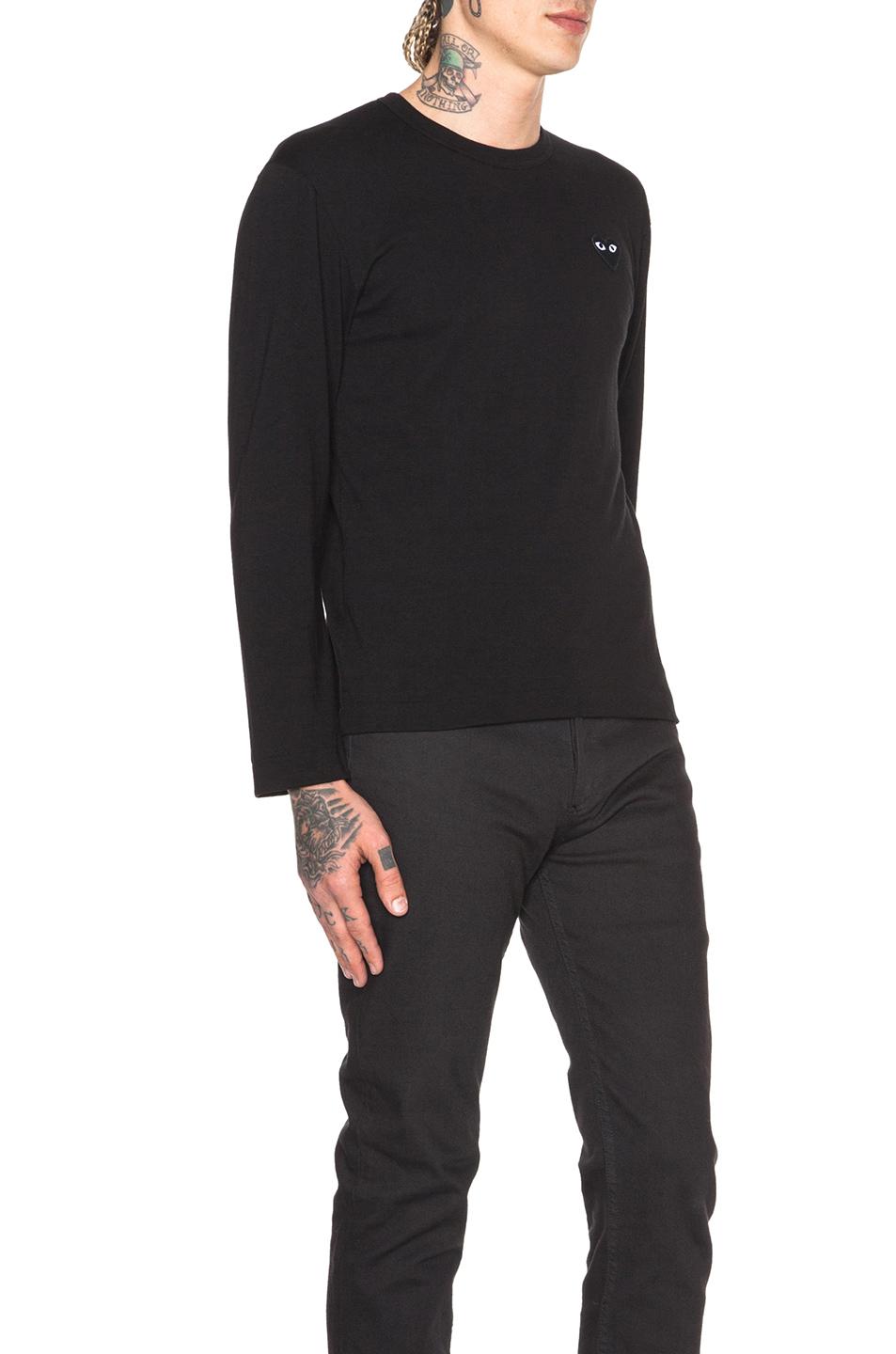 cdg long sleeve black
