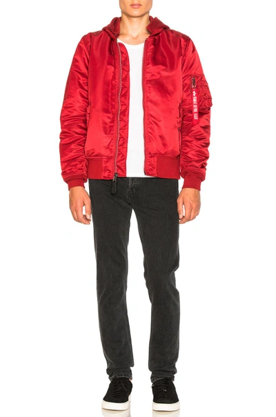 Shop Alpha Industries Ma 1 Natus In Commander Red