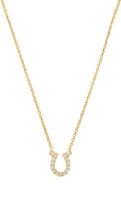 Shop Natalie B Jewelry Horseshoe Charm Necklace In Gold