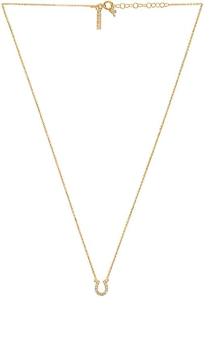 Shop Natalie B Jewelry Horseshoe Charm Necklace In Gold