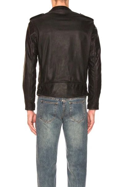 Schott Vintage Fit Moto Jacket In Black