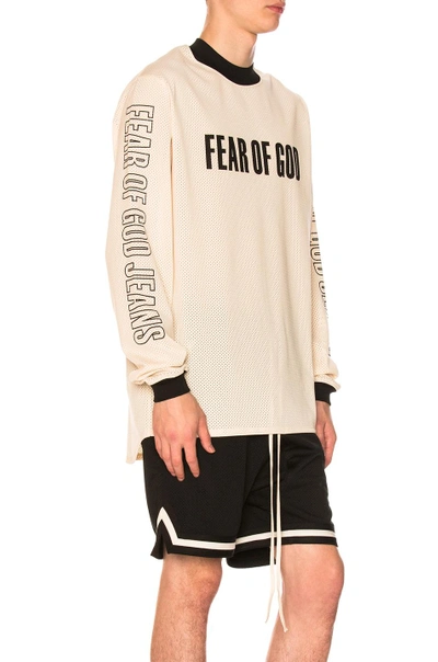 Fear Of God Mesh Motocross Jersey In Black,neutrals | ModeSens