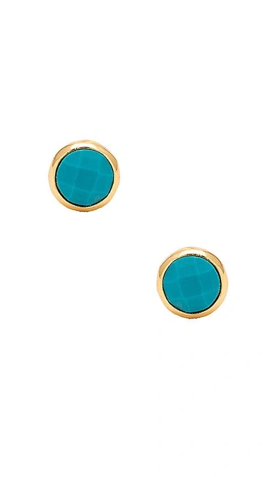 Shop Gorjana Power Gemstone Studs In Metallic Gold