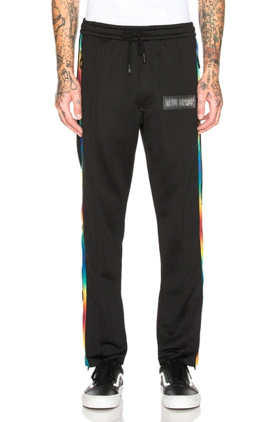 Shop Off-white Art Dad Time Travelling Track Pants In Black