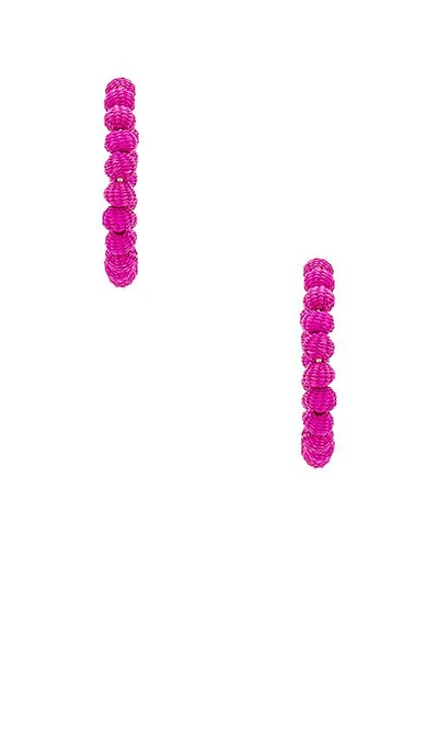 Shop Mercedes Salazar Candongas Petit Earrings In Fuchsia