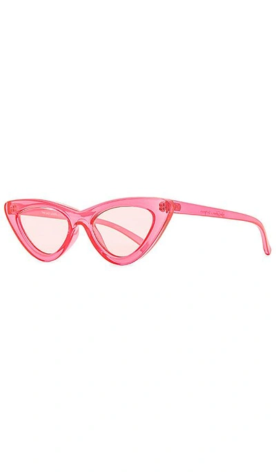 Shop Le Specs X Adam Selman The Last Lolita In Pink. In Crystal Hot Pink & Pink Mirror