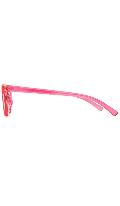 Shop Le Specs X Adam Selman The Last Lolita In Pink. In Crystal Hot Pink & Pink Mirror