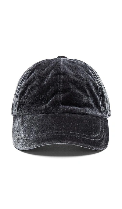 Shop Hat Attack Velvet Baseball Cap In Gray