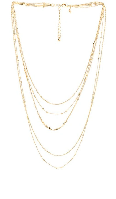 Shop Rebecca Minkoff Ellie Triangle Necklace In Gold.