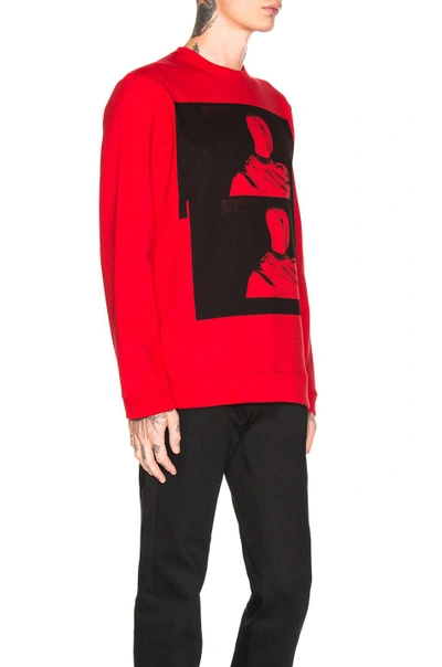 Shop Raf Simons Crewneck Sweatshirt In Red