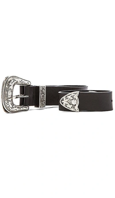 Shop B-low The Belt Bri Bri Waist Belt In Black & Silver