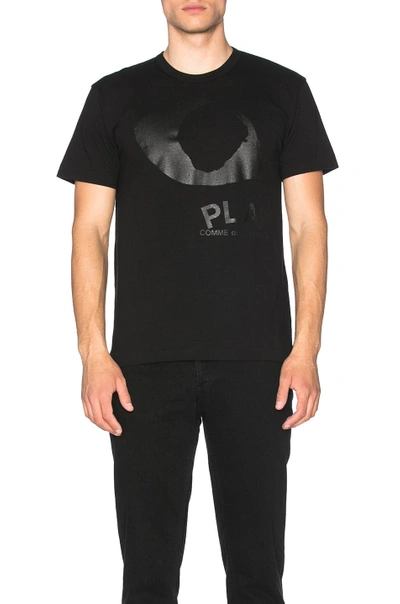 Shop Comme Des Garçons Play Printed Eye Cotton Tee In Black