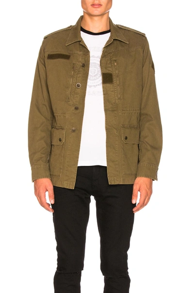 Shop Saint Laurent Military Parka In Khaki