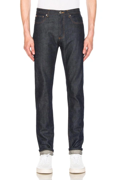 Shop Apc Petit New Standard Straight Leg Jean In Indigo