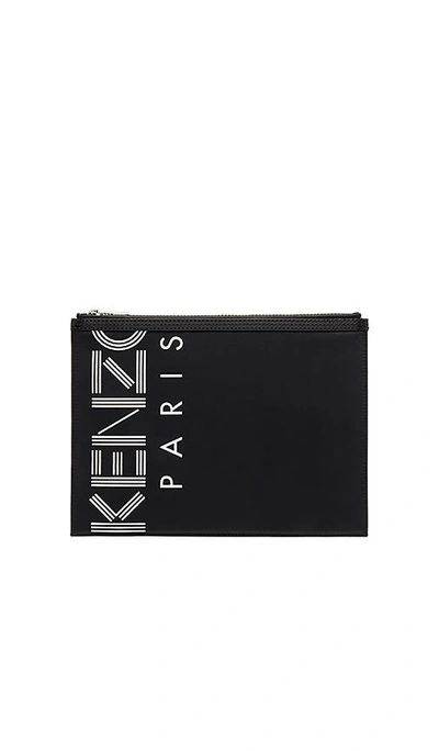 Shop Kenzo A4 Pouch In Black