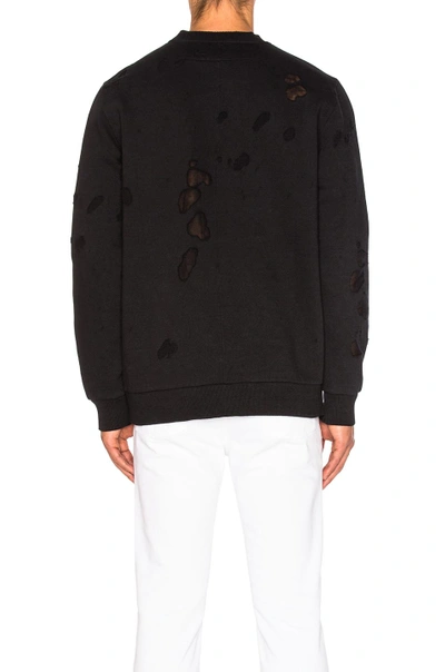 Shop Givenchy Destroyed Sweatshirt In Black