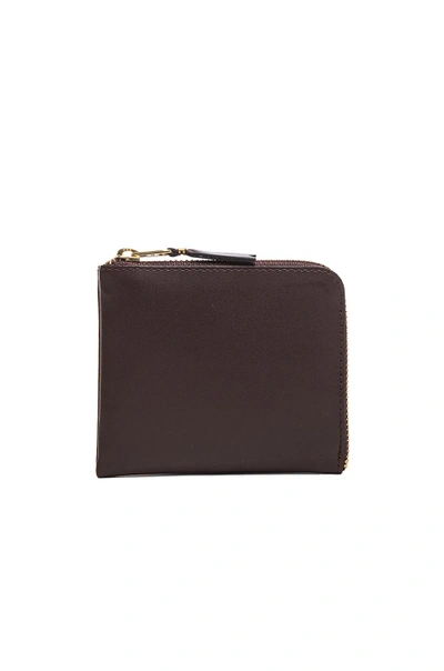 Shop Comme Des Garçons Small Zip Wallet In Brown