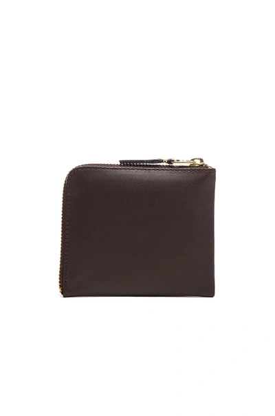 Comme Des Garçons Small Zip Wallet In Brown