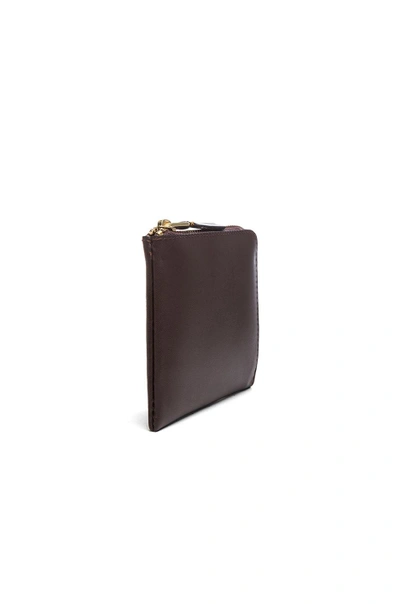 Comme Des Garçons Small Zip Wallet In Brown