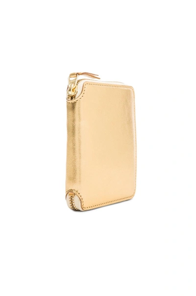Shop Comme Des Garçons Gold Line Zip Wallet