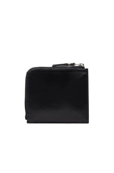 Shop Comme Des Garçons Studded Leather Zip Wallet In Black