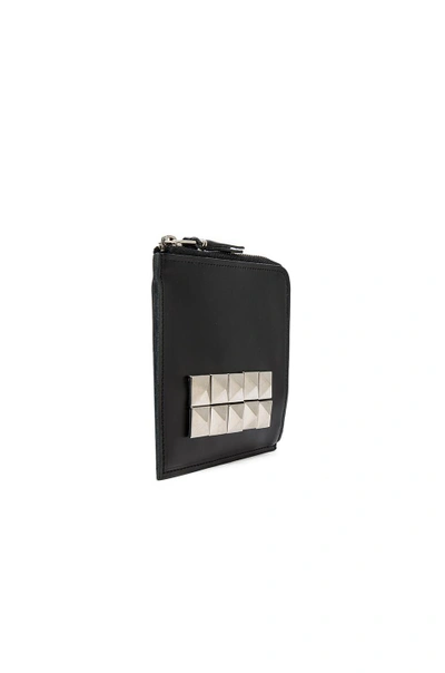 Shop Comme Des Garçons Studded Leather Zip Wallet In Black