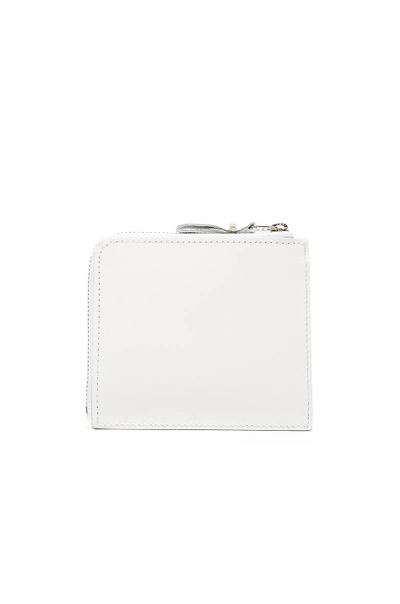 Shop Comme Des Garçons Studded Leather Zip Wallet In White