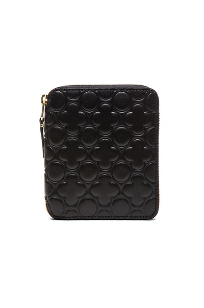 Shop Comme Des Garçons Star Embossed Classic Wallet In Black