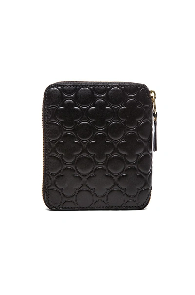 Shop Comme Des Garçons Star Embossed Classic Wallet In Black