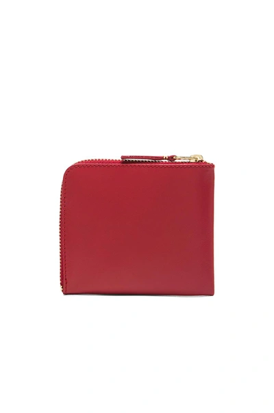 Comme Des Garçons Classic Small Zip Wallet In Red
