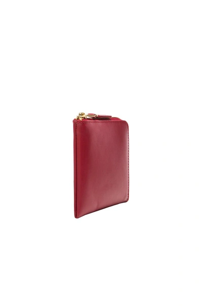 Comme Des Garçons Classic Small Zip Wallet In Red