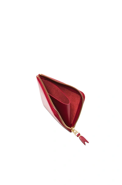 Comme Des Garçons Classic Small Zip Wallet In Red