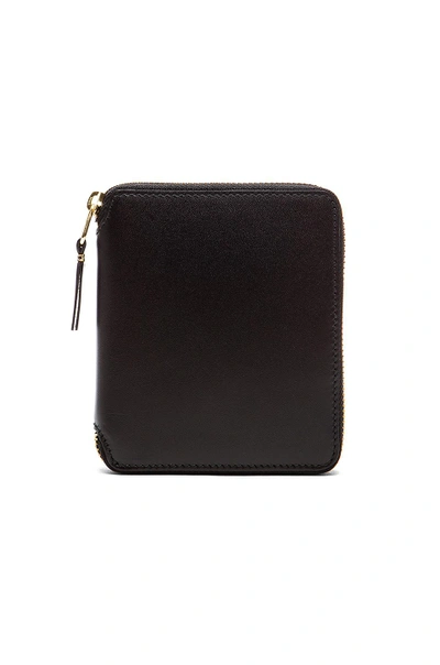 Shop Comme Des Garçons Zip Fold Wallet In Black