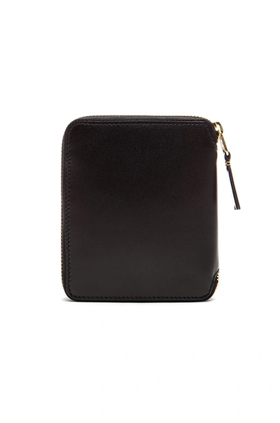 Shop Comme Des Garçons Zip Fold Wallet In Black