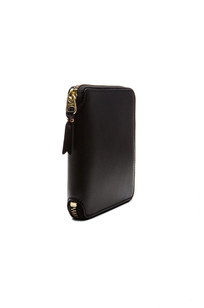 Shop Comme Des Garçons Zip Fold Wallet In Black