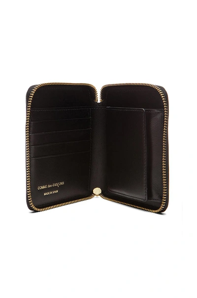 Shop Comme Des Garçons Zip Fold Wallet In Black