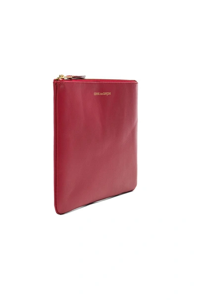 Comme Des Garçons Top Zip Wallet In Red